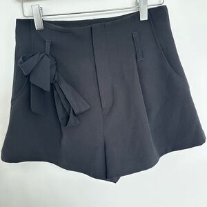 Forever 21 Black Dress Shorts with Bow Detail - size small